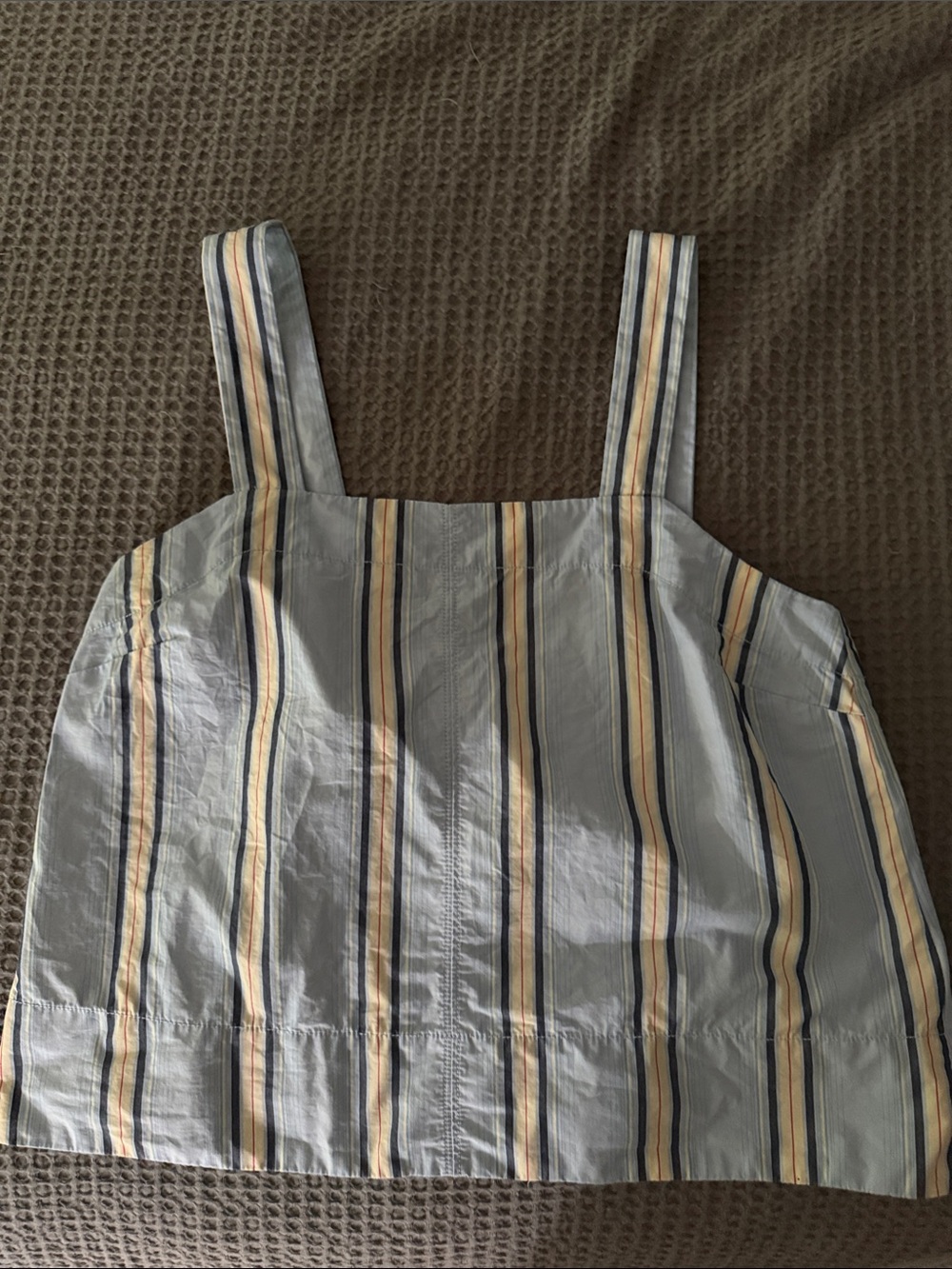 Banana Republic Striped Light Blue and Cream Tank Top